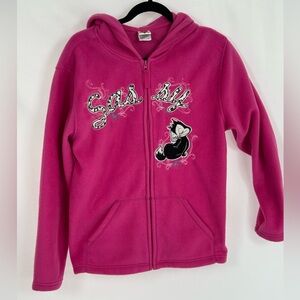 Vintage‎ Looney Tunes Fleece Size Medium Womens Sassy Cat Pink 90s